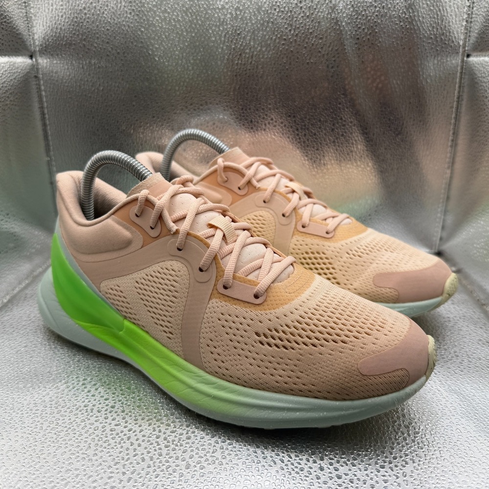 Size 9 Lululemon Blissfeel Run Low Top Pink Green White Womens Running Shoes